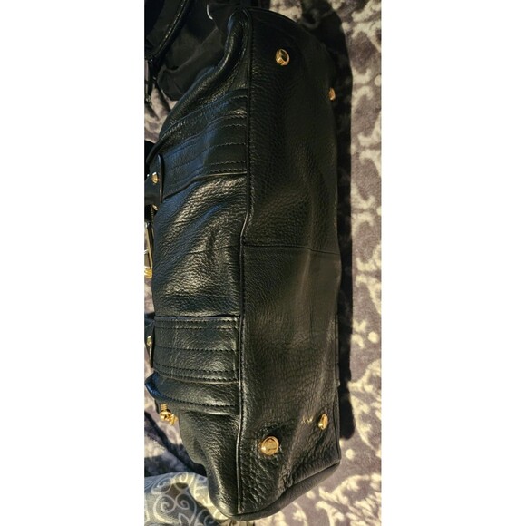 B. MAKOWSKY Black Butter Soft LEATHER Hobo TurnLock Lg Shoulder Bag Purse VguC - Picture 10 of 16